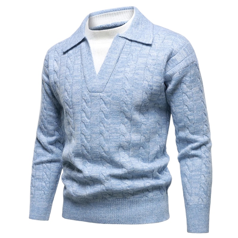 Ribbed Knit Sweater - Maglione da Uomo Stile Britannico con