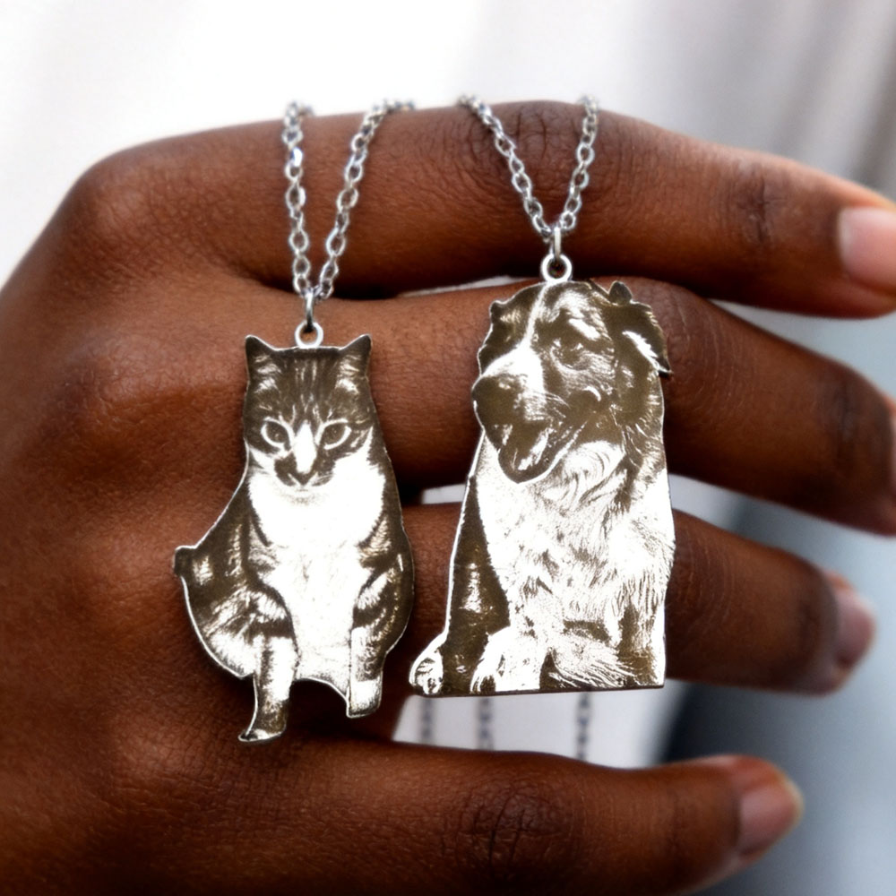 Xl Women'S Fashion - Collana con foto personalizzata incisa su