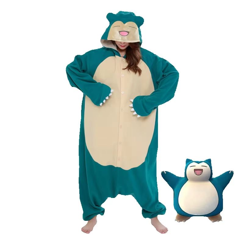 Xl Women'S Fashion - Costume Cosplay Snorlax Onesie, Pigiama Natalizio