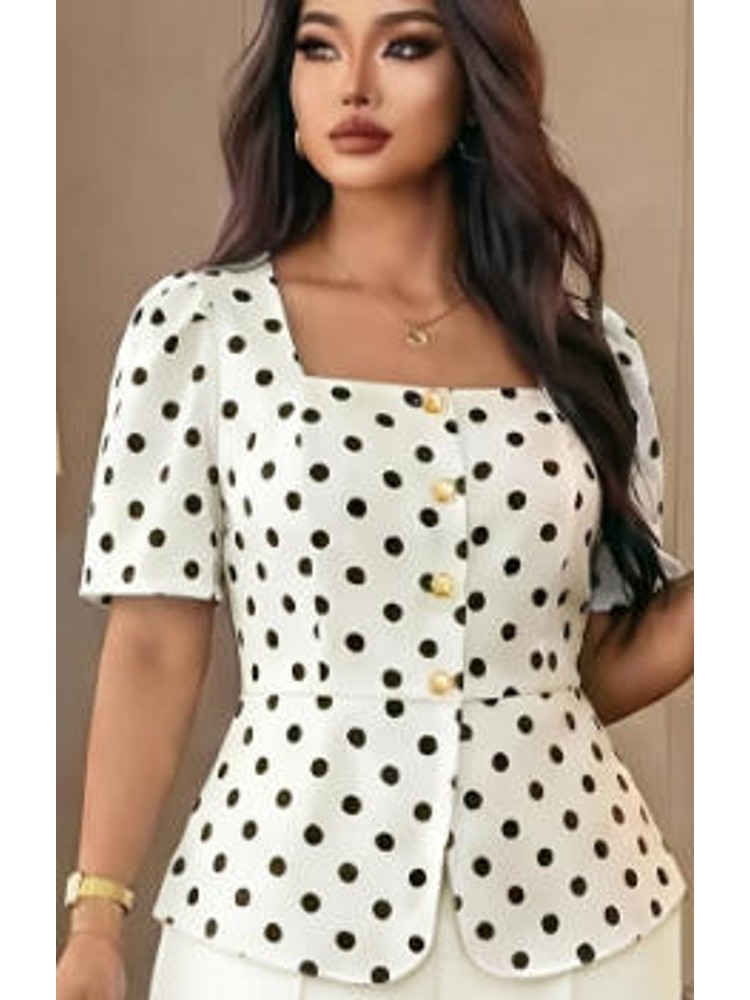 Xl Women'S Fashion - Camicia Blusa Elegante con Stampa Moda