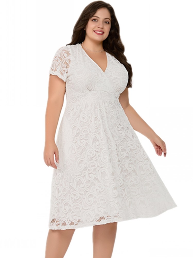 Xl Women'S Fashion - Abiti in Pizzo Taglie Forti XL-5XL,