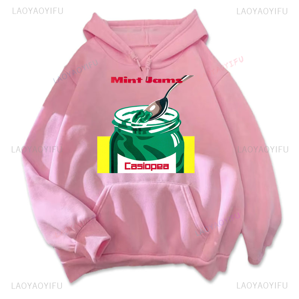 Women Fashion 80S - Felpa con cappuccio grafica Mint Jams