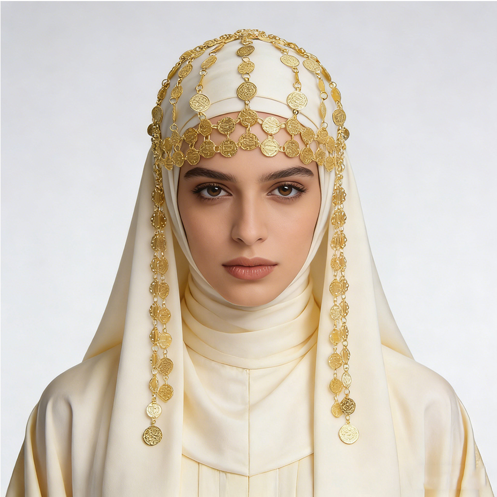 Women Fashion Pakistan - Moneta in lega placcata oro, cappello