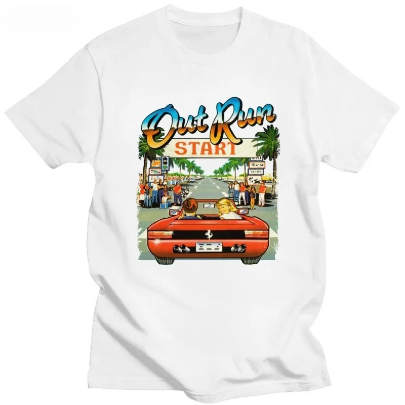 Women Fashion 80S - T-shirt per videogiochi da corsa arcade