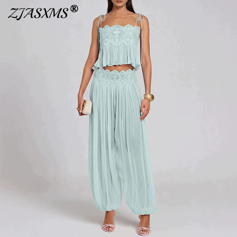 Tie Dye Two Piece - Completo due pezzi Boho con pizzo,
