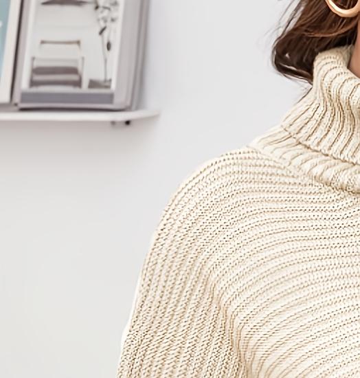 Abito Maglione a Collo Alto da - Ribbed Knit Sweater recensione e prezzo