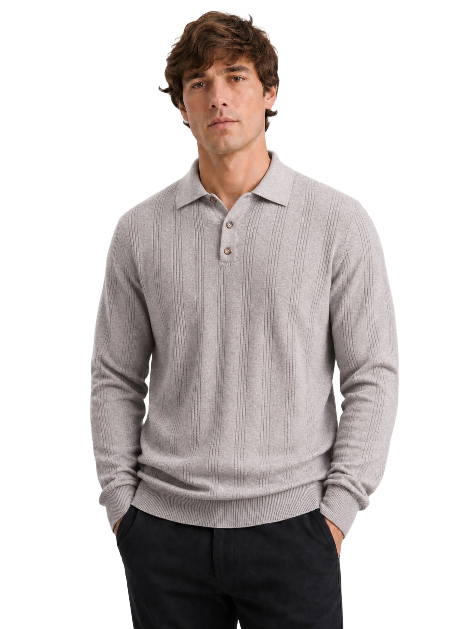 Polo da Uomo in Maglia Effetto - Ribbed Knit Sweater recensione e prezzo