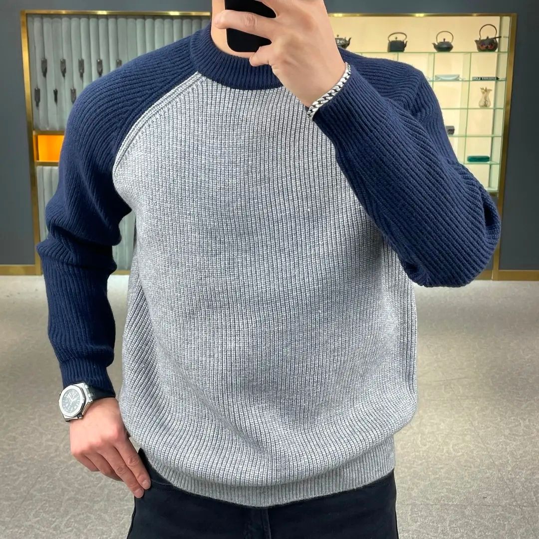 Maglione pullover a blocchi di - Ribbed Knit Sweater recensione e prezzo