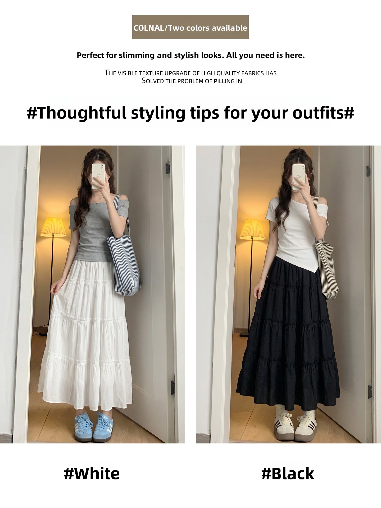 Gonna midi nera a trapezio da  - A-Line Skirt Midi recensione e prezzo