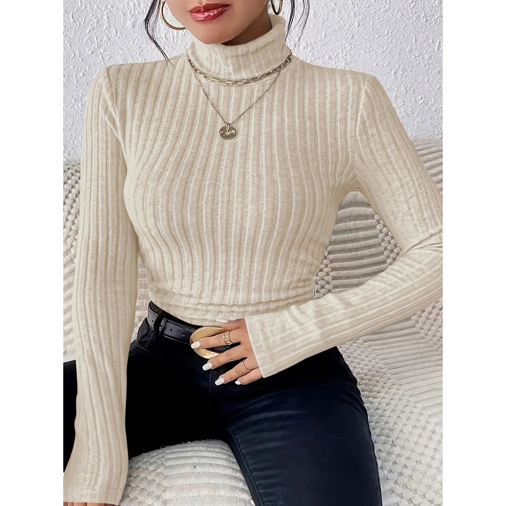Plus Size 1XL-5XL Maglione lav - Ribbed Knit Sweater recensione e prezzo